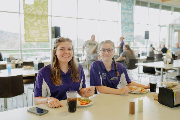 Two FYTT leaders in the Dining Hall