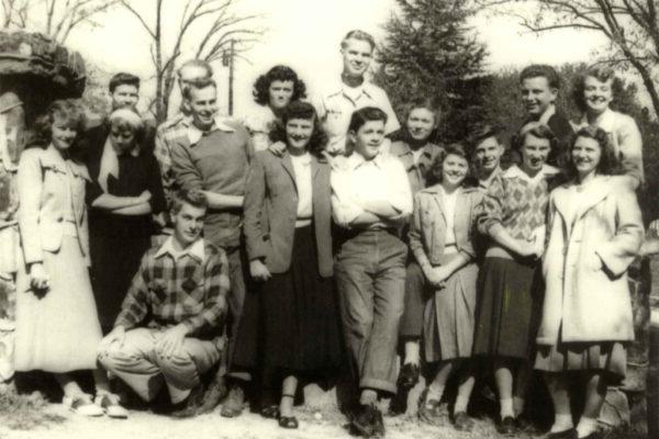 a group of people posing for a photo